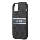 Guess iPhone 13 Cover Printed Stripe Grå