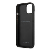 Ferrari iPhone 13 Cover Ægte Carbon Metal Logo Sort