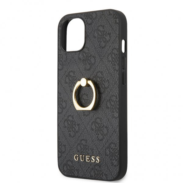 Guess iPhone 13 Cover Ring Stand Grå