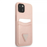 Guess iPhone 13 Cover Saffiano Double Cardslot Rosa