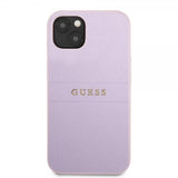 Guess iPhone 13 Cover Saffiano Metal Logo Lilla