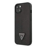 Guess iPhone 13 Cover Saffiano Metal Triangle Sort