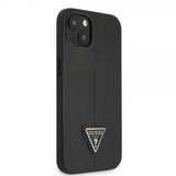 Guess iPhone 13 Cover Saffiano Metal Triangle Sort