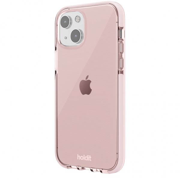 Holdit iPhone 13 Cover Gennemsigtig Blush Pink
