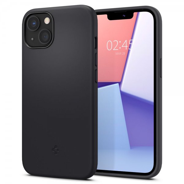Spigen iPhone 13 Cover Silikone Fit Sort