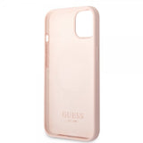 Guess iPhone 13 Cover Silikone Metalplade MagSafe Rosa