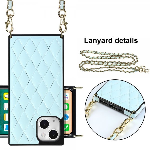 iPhone 13 Cover Square med Rem Blå