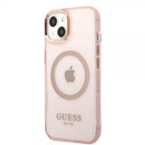 Guess iPhone 13 Cover Translucent MagSafe Rose