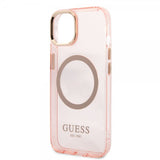 Guess iPhone 13 Cover Translucent MagSafe Rose