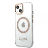 Guess iPhone 13 Cover Transparent MagSafe Guld Transparent