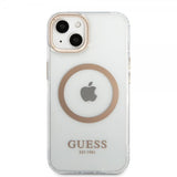Guess iPhone 13 Cover Transparent MagSafe Guld Transparent