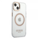 Guess iPhone 13 Cover Transparent MagSafe Guld Transparent