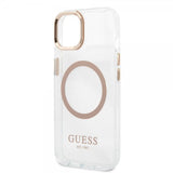 Guess iPhone 13 Cover Transparent MagSafe Guld Transparent