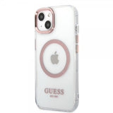 Guess iPhone 13 Cover Gennemsigtig MagSafe Rosa Gennemsigtig