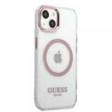 Guess iPhone 13 Cover Gennemsigtig MagSafe Rosa Gennemsigtig