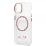 Guess iPhone 13 Cover Gennemsigtig MagSafe Rosa Gennemsigtig