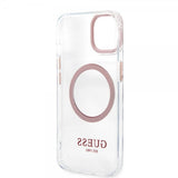 Guess iPhone 13 Cover Gennemsigtig MagSafe Rosa Gennemsigtig