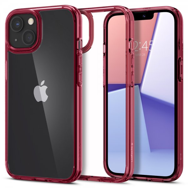 Spigen iPhone 13 Cover Ultra Hybrid Rød Krystal