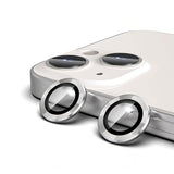 iPhone 13/13 Mini Kameralinsebeskytter med Ramme - Sølv