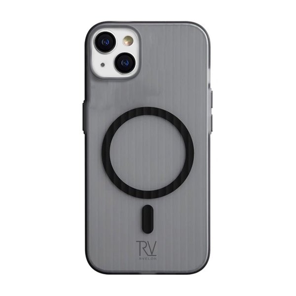 Rvelon iPhone 13/iPhone 14 Cover Bølgepap MagSafe Grå