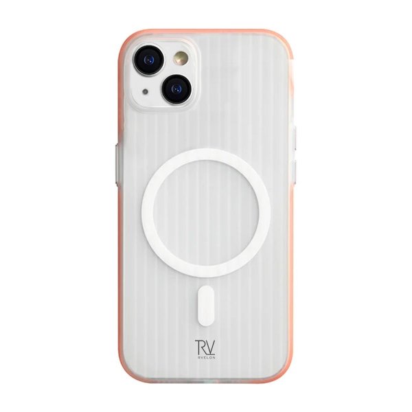 Rvelon iPhone 13/iPhone 14 Cover Bølget MagSafe Orange