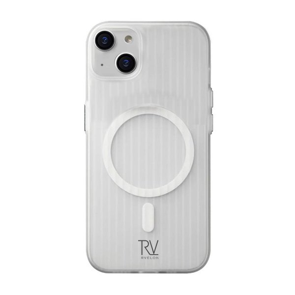 Rvelon iPhone 13/iPhone 14 Cover Bølget MagSafe Hvid