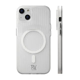Rvelon iPhone 13/iPhone 14 Cover Bølget MagSafe Hvid