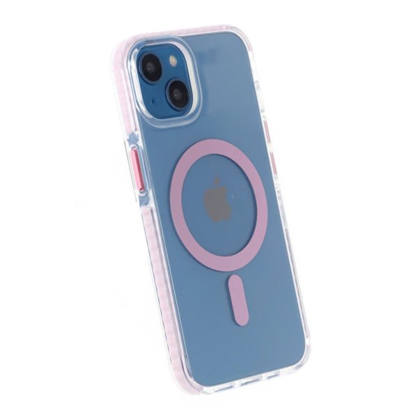 iPhone 13/iPhone 14 Cover Stødresistent MagSafe Rosa