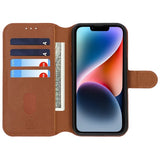 Rvelon iPhone 13/iPhone 14 Cover Magnetisk Aftageligt Etui Brun