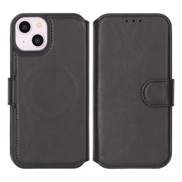 Rvelon iPhone 13/iPhone 14 Cover 4 Kortrum MagSafe Sort