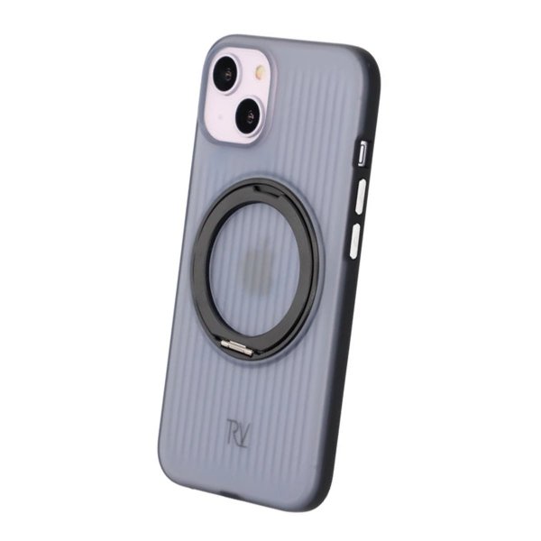 Rvelon iPhone 13/iPhone 14 Cover Roterbart MagSafe Stativ Sort