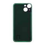 iPhone 14 Bagside Glas med Selvklæbende tape - Blå