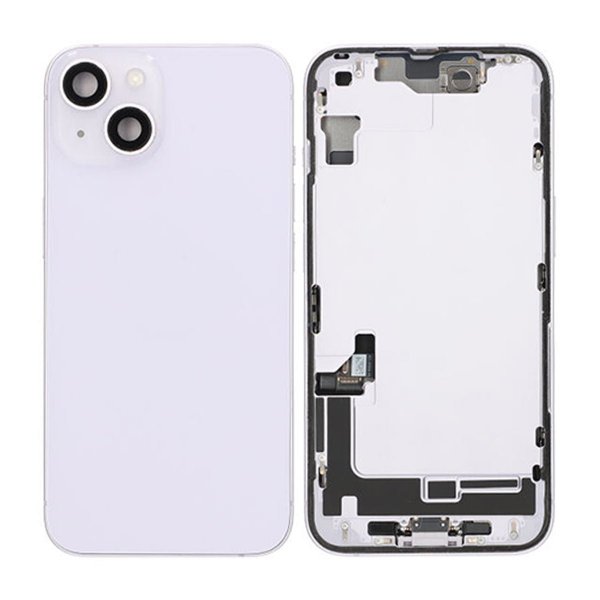 iPhone 14 Bagside med Komplet Ramme - Lilla