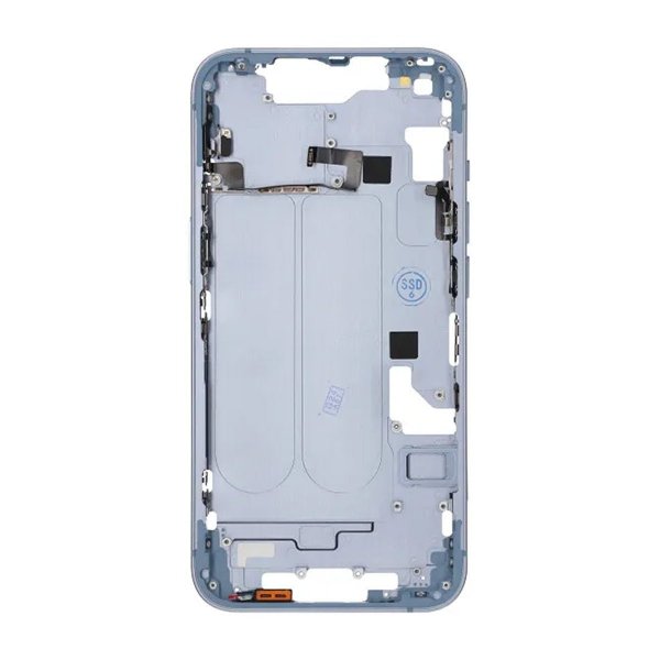 iPhone 14 Bagside med Komplet Ramme OEM - Blå