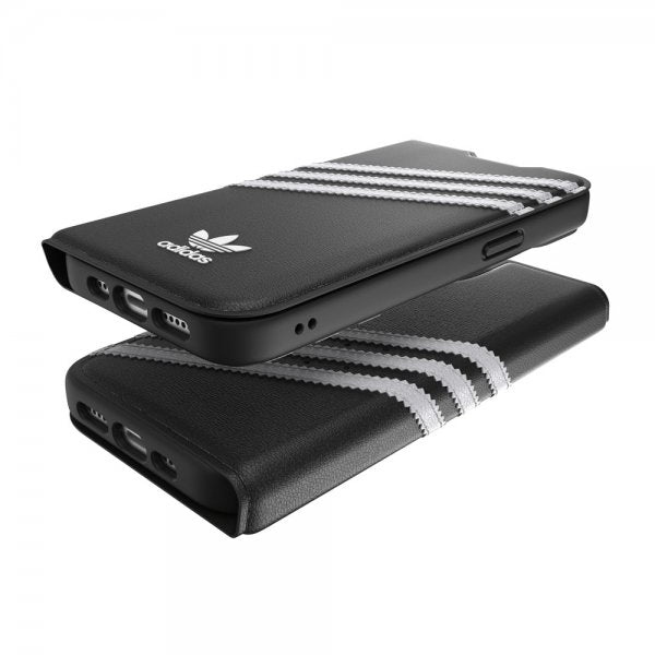 Adidas iPhone 14 Cover 3 Stripes Booklet Case Sort Hvid