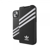 Adidas iPhone 14 Cover 3 Stripes Booklet Case Sort Hvid