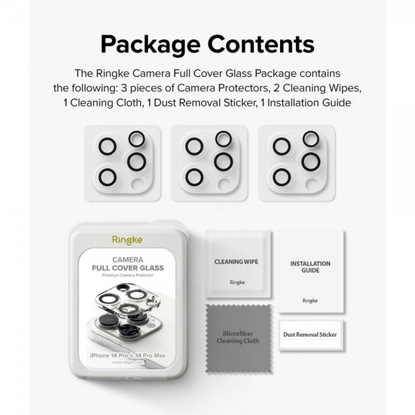 Ringke iPhone 14/iPhone 14 Plus Kamerabeskyttelse Skærmbeskyttelse Glas 2-pak