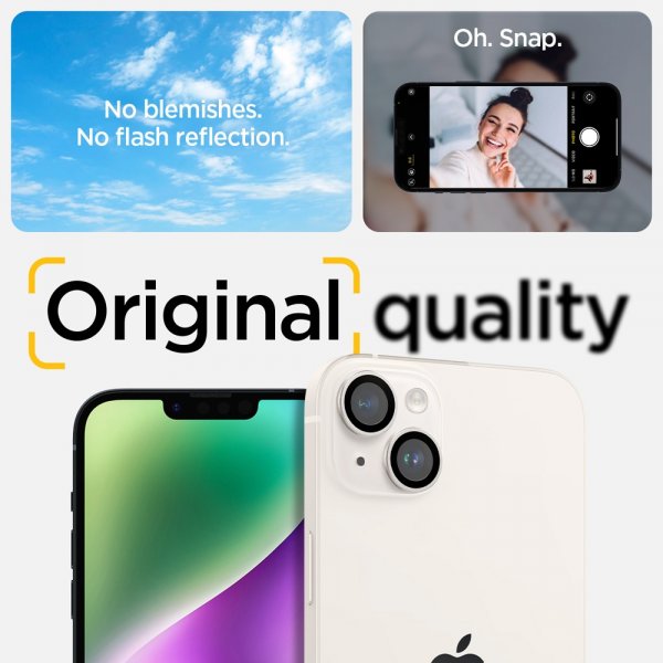 Spigen iPhone 14/iPhone 14 Plus Kamerabeskyttelse GLAS.tR EZ Fit Optik Pro Starlight 2-pak