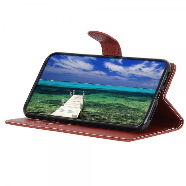 iPhone 14 Plus Cover Litchi Brun