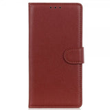 iPhone 14 Plus Cover Litchi Brun