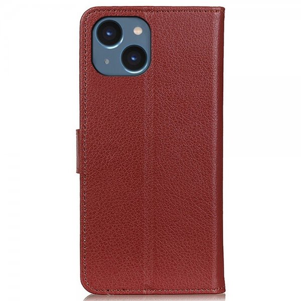 iPhone 14 Plus Cover Litchi Brun