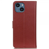 iPhone 14 Plus Cover Litchi Brun