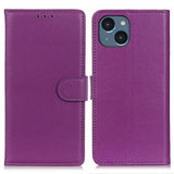 iPhone 14 Plus Cover Litchi Lilla