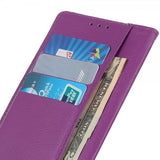 iPhone 14 Plus Cover Litchi Lilla