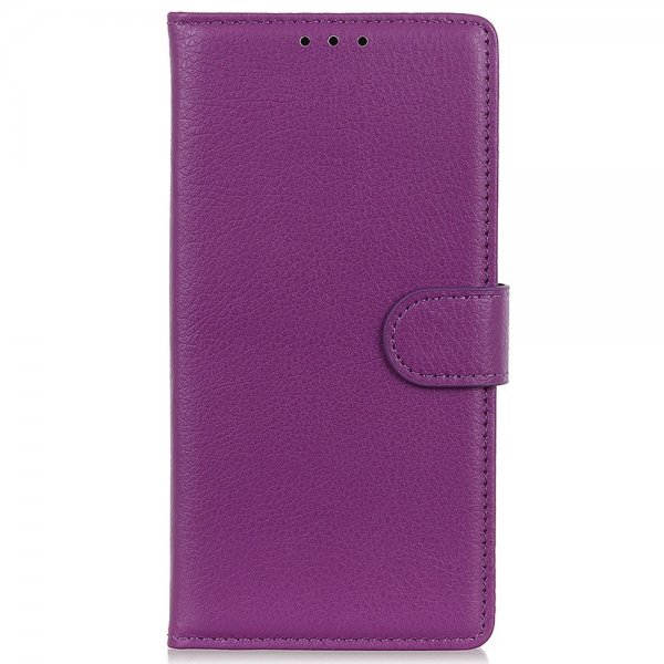 iPhone 14 Plus Cover Litchi Lilla