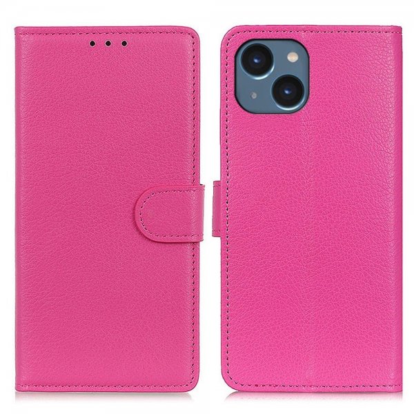 iPhone 14 Plus Cover Litchi Magenta