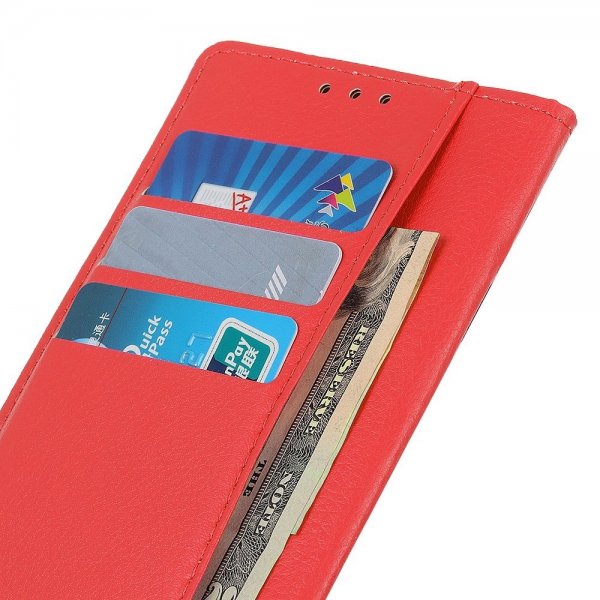 iPhone 14 Plus Cover Litchi Rød