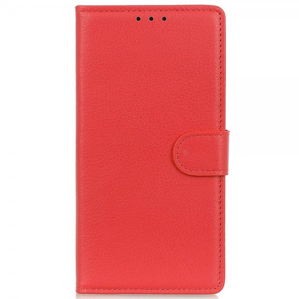 iPhone 14 Plus Cover Litchi Rød