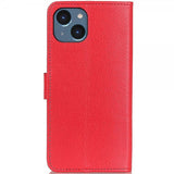 iPhone 14 Plus Cover Litchi Rød