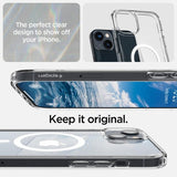 Spigen iPhone 14 Plus Cover Crystal Hybrid MagFit Hvid